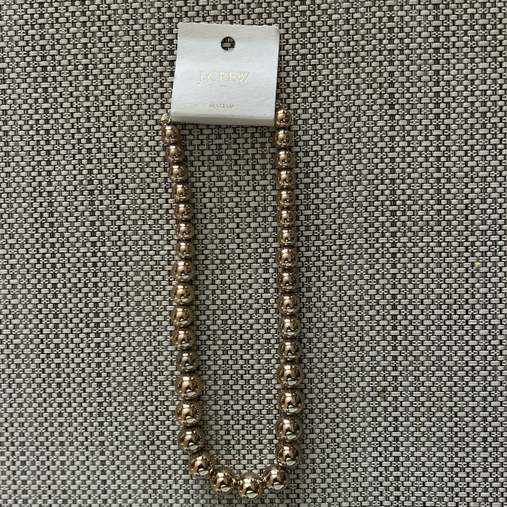 J. Crew Gold Beaded Necklace